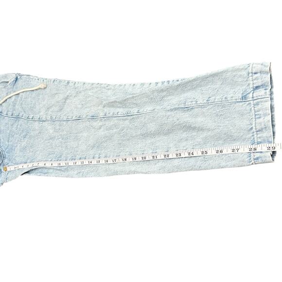 Loft Sz S High Tall Rise Jogger Jeans Light Dusty Indigo 100% Cotton Adjustable - Picture 12 of 12